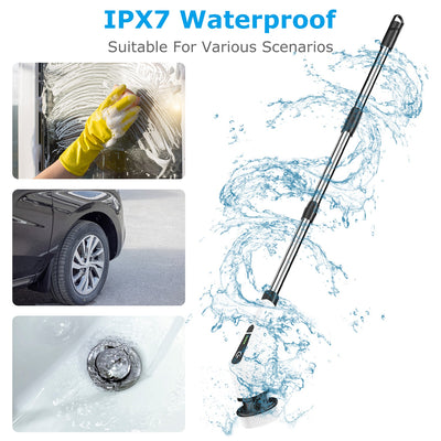 Cordless Electric Spin Scrubber with Extendable Handle