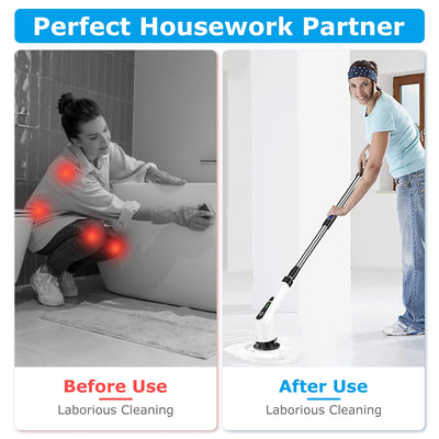 Multi-purpose electric spin scrubber for home cleaning